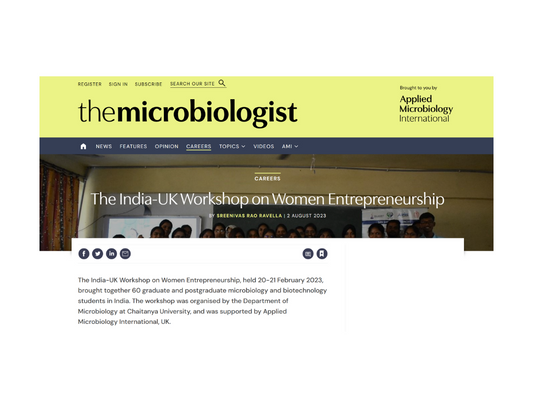 Prameela Life Sciences Featured in The Microbiologist by AMI